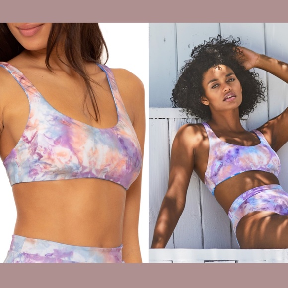 NWT Soluna‎ [ Medium ] Pacific Reversible Scoop Neck Bikini Top Purple - Picture 2 of 12